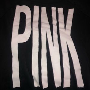 Black pink sweatshirt crew neck